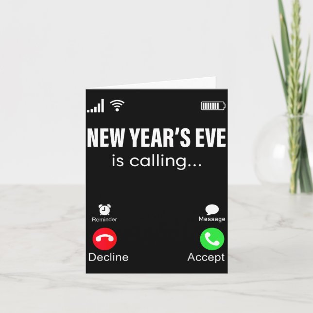 Carte New Years Eve Is Calling Funny Happy New Year 2026 (Devant)