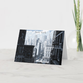 Carte New York Black and White NYC