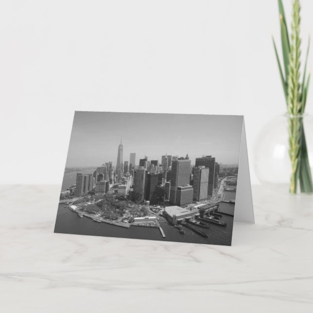 Carte New York City Skyline Noir et Blanc (Devant)