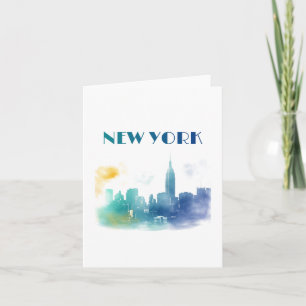 Carte New York City Skyline NYC Travel America Liberty