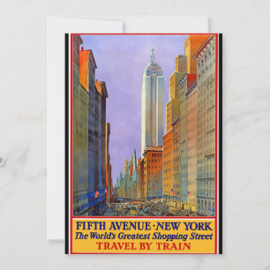 Carte New York, Fifth Avenue, Poster vintage,