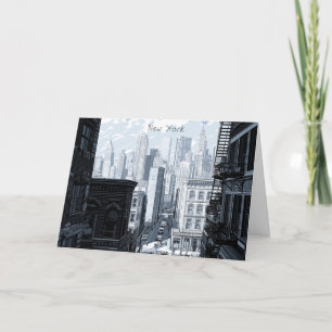 Carte New York NYC en noir et blanc personnalisée