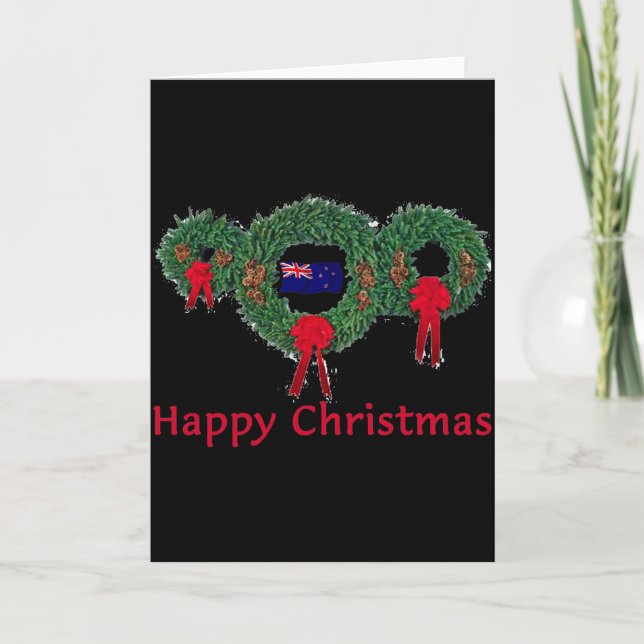 Carte New Zealand Christmas 2 T Shirt  (Devant)