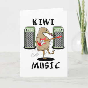 Carte New Zealand Music Kiwi jouer de la guitare