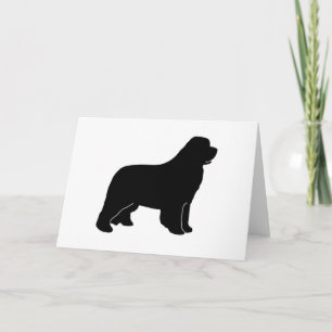 Carte Newfoundland dog silhouette