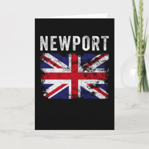 Carte Newport UK Drapeau Pays de Galles Souvenir