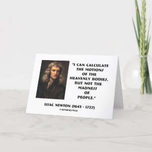 Carte Newton Calculer Les Motions La Folie Des Gens Cite