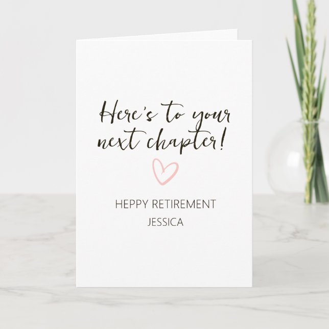 Carte Next Chapter Personalized Retirement Gift (Devant)