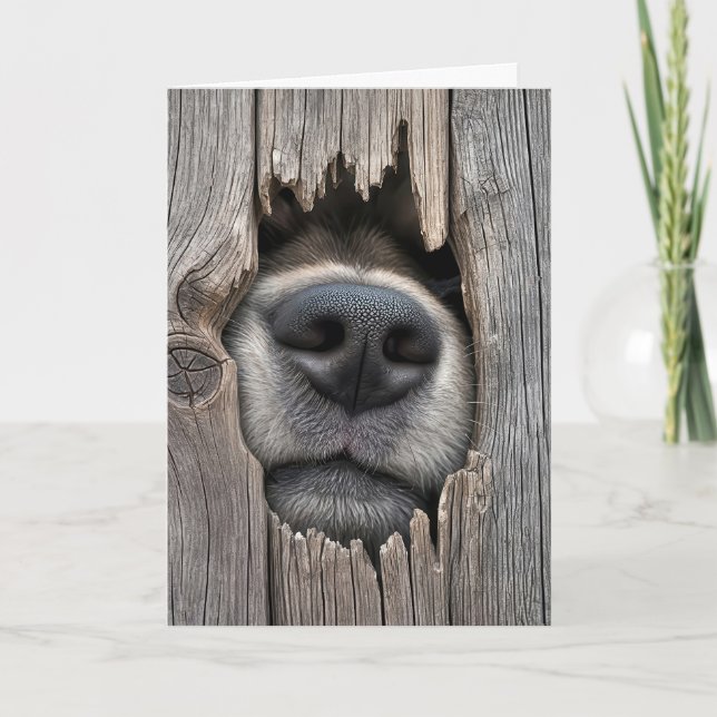 Carte Nez de chien d'anniversaire humoristique (Devant)