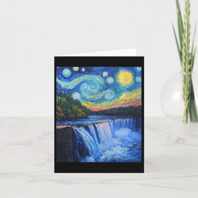 Carte Niagara Falls - Van Gogh Style - Starry Night (Devant)