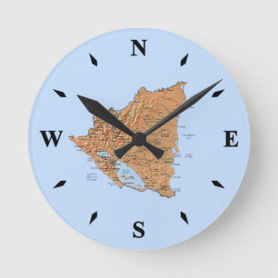 Carte Nicaragua Horloge