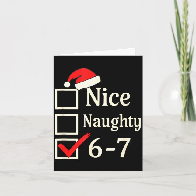 Carte Nice Naughty 67 Christmas Brain Rot  (Devant)