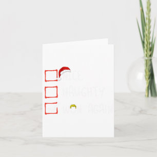 Carte Nice Naughty a gagné à nouveau 2024 Funny Trump Xm