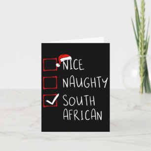 Carte Nice Naughty Afrique du Sud Noël Afrique du Sud