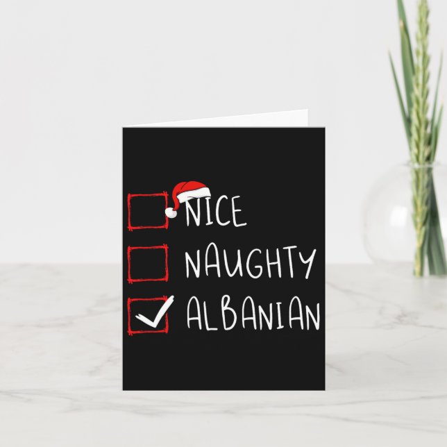 Carte Nice Naughty Albanie Noël Albanie Racines Heri (Devant)