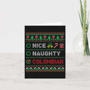 Carte Nice Naughty Colombian Christmas Checklist Colombi