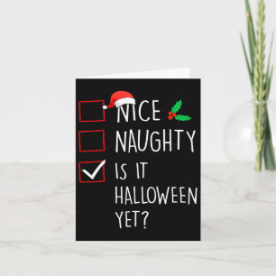 Carte Nice Naughty Est Que C'Est Halloween Pourtant Fami