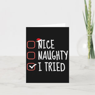Carte Nice Naughty I Trié Funny Christmas List Père Noël