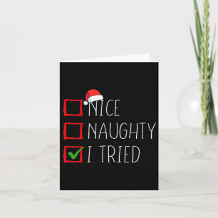 Carte Nice Naughty I Trié Liste de Noël Noël Noël Noël N