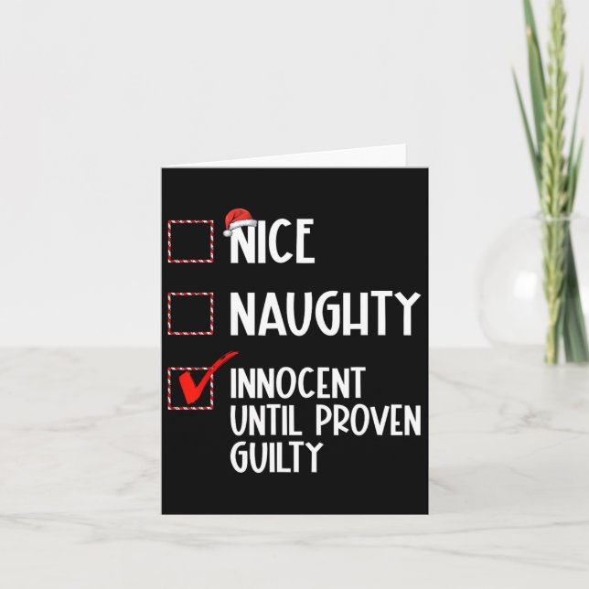 Carte Nice Naughty Innocent Jusqu'À La Culpabilité Prove (Devant)