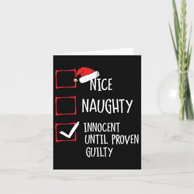 Carte Nice Naughty Innocent Jusqu'À La Culpabilité Prove (Devant)