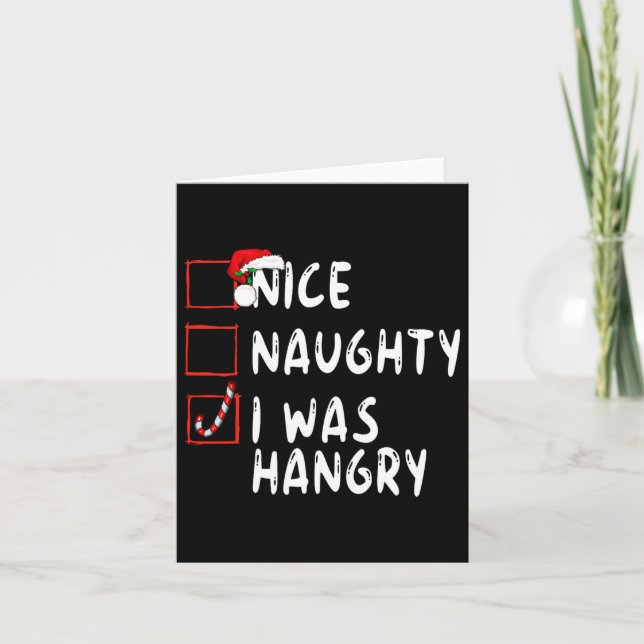 Carte Nice Naughty J'Ai Été Haineux Noël Noël Noël Noël  (Devant)