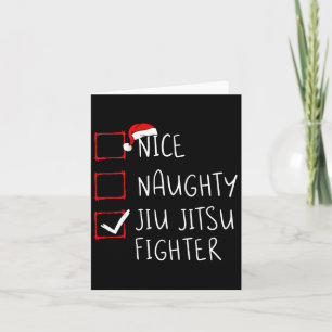 Carte Nice Naughty Jiu Jitsu Liste des combattants Noël 