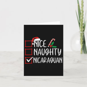 Carte Nice Naughty Nicaragua Liste de Noël Père Noël