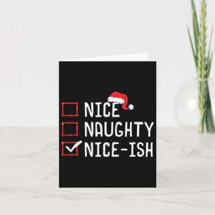 Carte Nice Naughty Nice Liste de Noël