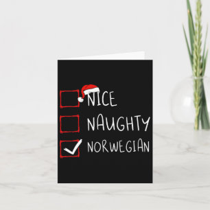 Carte Nice Naughty Norvégien Noël Norvège Patrimoine R