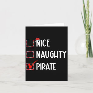 Carte Nice Naughty Pirate Noël Père Noël