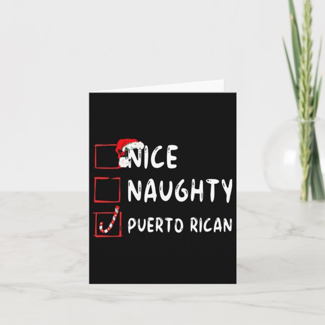 Carte Nice Naughty Puerto Rican Christmas Porto Rico (Devant)