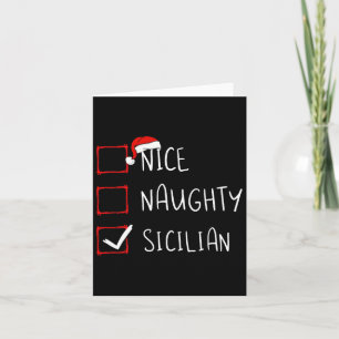 Carte Nice Naughty Sicile Noël Héritage Sicile Ro