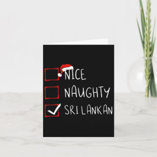 Carte Nice Naughty Sri Lankan Noël Sri Lanka Herita
