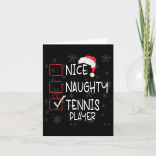 Carte Nice Naughty Tennis Lecteur Liste Noël Père Noël C