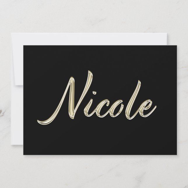 Carte Nicole white gold Handwriting (Devant)