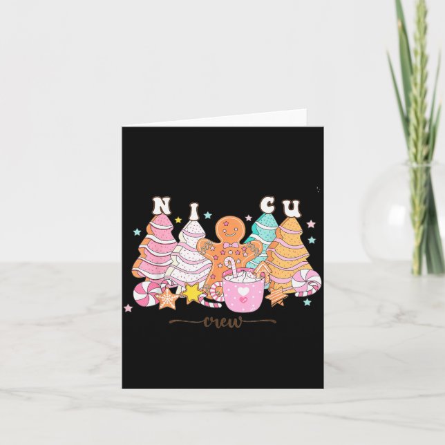 Carte Nicu Nurse Xmas Gingerbread Neonatal Intensive Car (Devant)