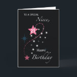 Carte Niece 21st Birthday Star Inspational Pink<br><div class="desc">When you want to inspire your dear niece as she is celebrating her 21st birthday then this would be the best card card to give her since the inside the inside message on this card is sure to inspire her to reach for her dreams.</div>