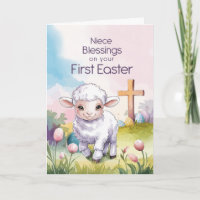 Nièce Baby's Première Pâques Religieux Agneau et C