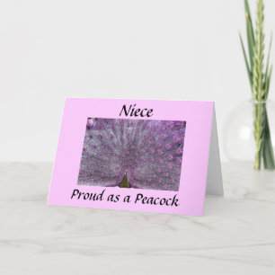 CARTE NIECE=FIER COMME UN PEACOCK EN TANT QUE DIPLÔME