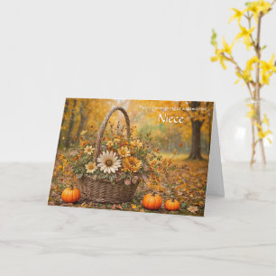 Carte Niece Joli Bon thanksgiving avec automne automne