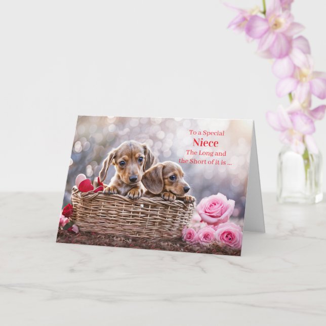 Carte 	Nièce Mignonne Joyeuse Saint Valentin  (Orchidée)