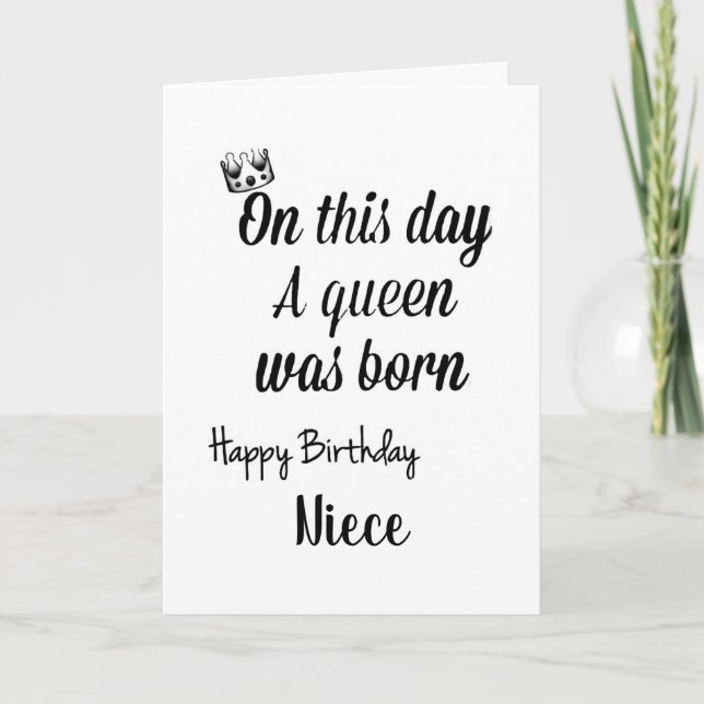 CARTE **NIECE** SPÉCIAL "VOUS" ET SPÉCIAL "ANNIVERSAIRE" (Devant)