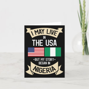 Carte Nigeria Drapeau Américain Usa Nigerian Roots Cadea