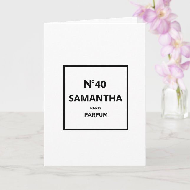 Carte N'IMPORTE QUELLE ANNÉE Design Bouteille de parfum  (Orchidée)