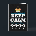 Carte N'Importe Quelle Année Gardez Le Calme Ajouter Mes<br><div class="desc">Une carte d'anniversaire amusante basée sur l'idée "Keep Calm and Carry On". Toute célébration de l'année ne se limite pas aux jalons de la célébration. Facile d'ajouter l'année de choix et le message personnalisé pour rendre cette carte "Keep Calm" spéciale.</div>