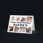 Carte N'IMPORTE QUELLE Année Joyeux Anniversaire 8 Photo<br><div class="desc">Créez votre propre souhait d'anniversaire heureux unique pour un membre de la famille ou un ami avec un élégant collage photo minimaliste carte de voeux plié nom personnalisé. Toutes les images et le libellé de ce modèle sont simples à customiser. Les couleurs et les styles de police sont également faciles...</div>