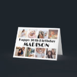 Carte N'IMPORTE QUELLE Année Joyeux Anniversaire 8 Photo<br><div class="desc">Créez votre propre souhait d'anniversaire heureux unique pour un membre de la famille ou un ami avec un élégant collage photo minimaliste carte de voeux plié nom personnalisé. Toutes les images et le libellé de ce modèle sont simples à customiser. Les couleurs et les styles de police sont également faciles...</div>
