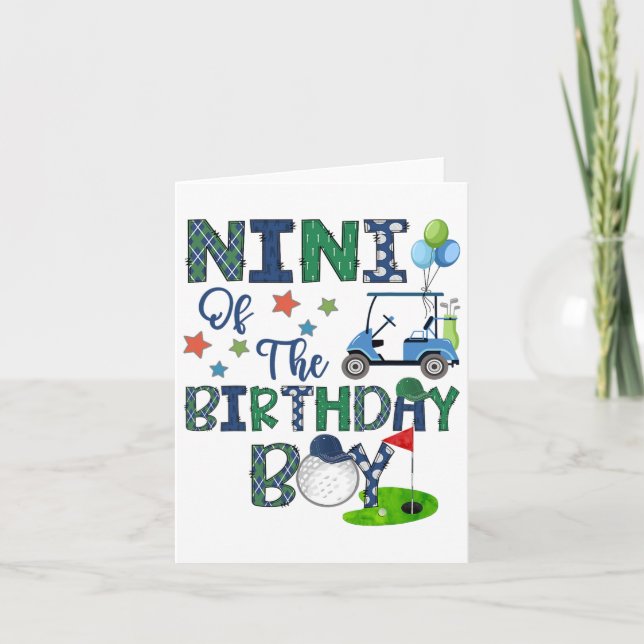 Carte Nini De L'Anniversaire Garçon Trou Dans Un Amoureu (Devant)