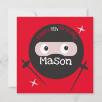 Ninja Arts Martiaux Karate Boys Anniversaire Rouge